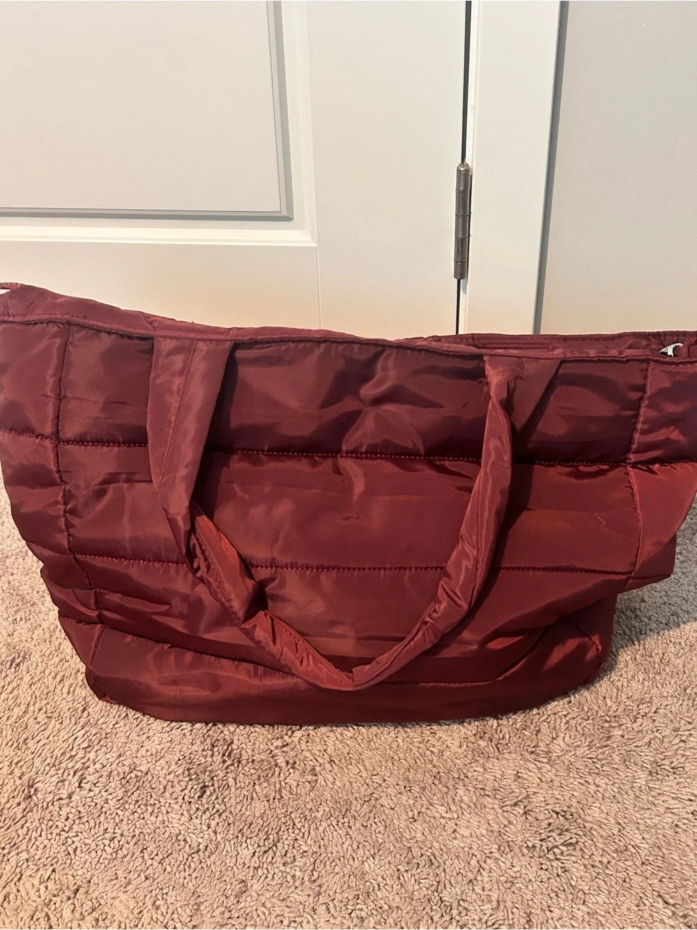 Splits59 Quilted Tote Bag in Deep Burgundy Gym Bag